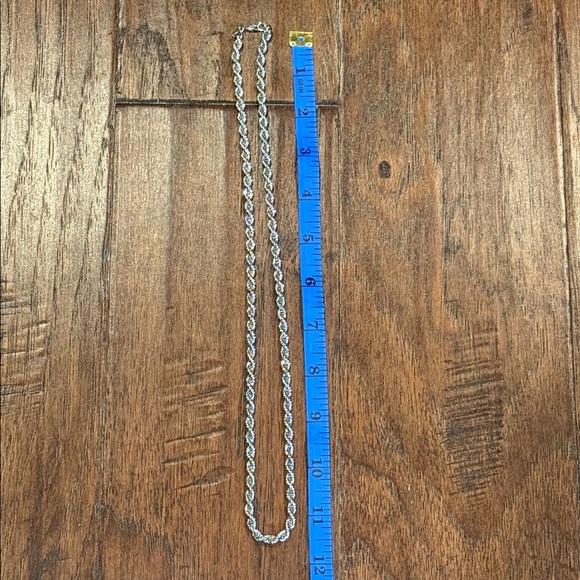 Silver Rope Chain Necklace - Picture 3 of 4
